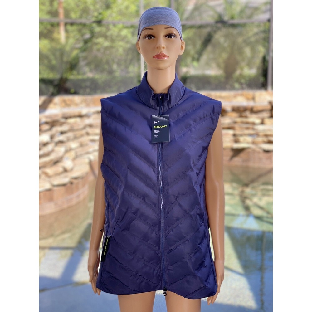 Nike AeroLoft Repel Vest Women's XL Gray Quilted New with Tags AV3706-015